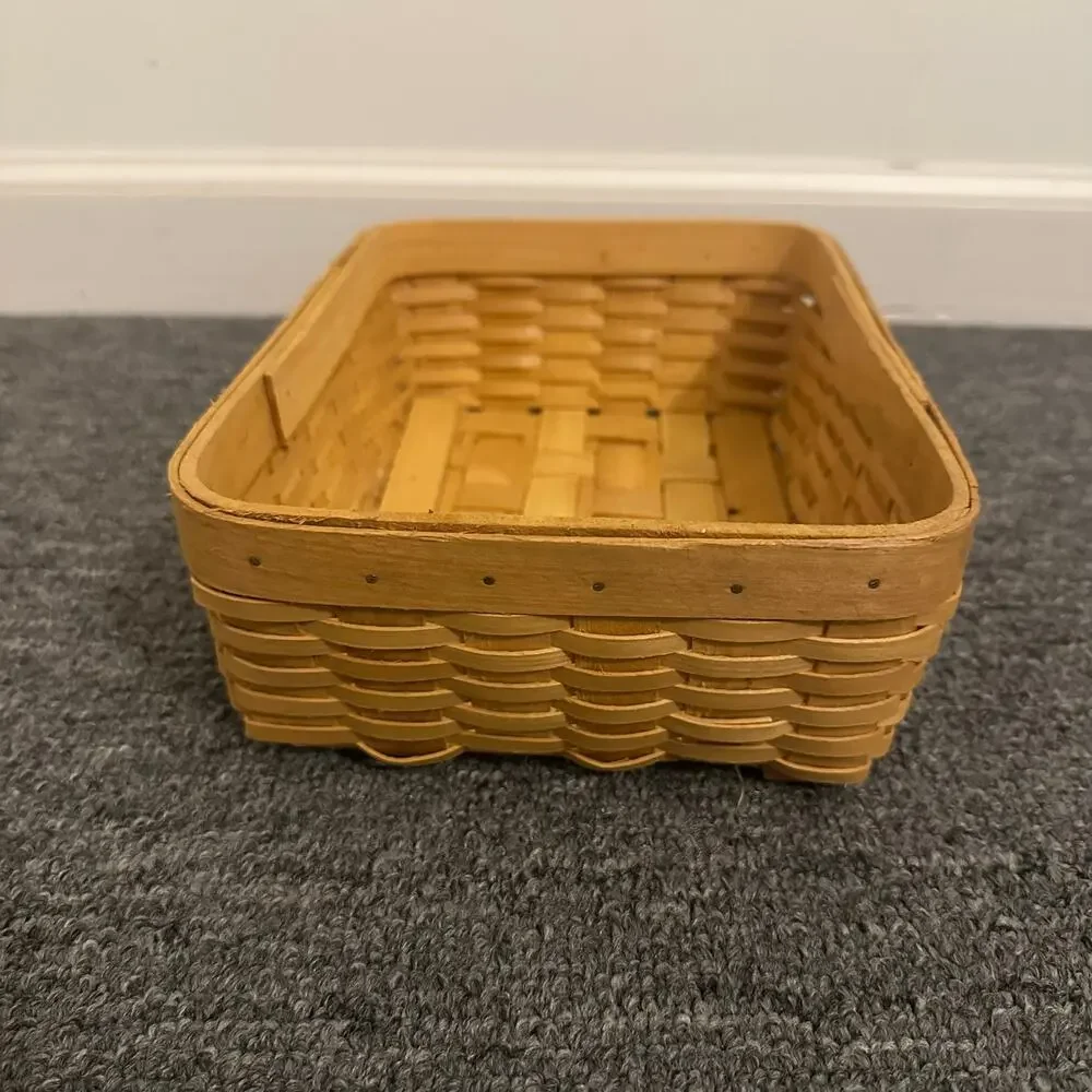 StoneWall Kitchen Storage Rectangle Picnic Basket with Metal Tag